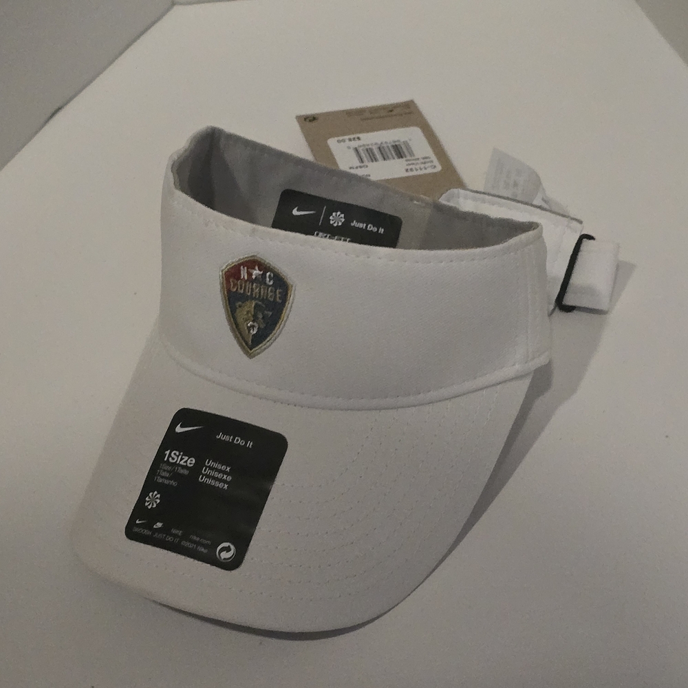 Nike White Visor with North Carolina Courage Emblem